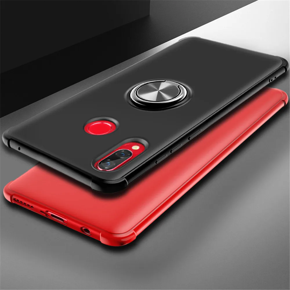 

For Huawei Nova 4 Case Cover sFor Coque Huawei Nova 4 Nova4 Case Luxurry Soft Silicone Magnetic Ring Shockproof Cover Capa