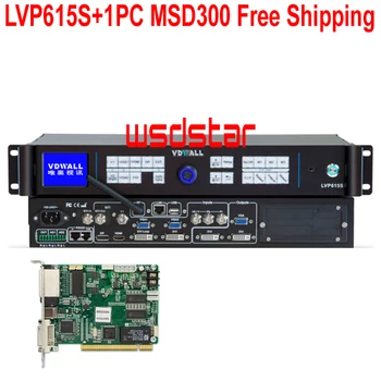 

VDWALL LVP615S+1PC MSD300 Inputs: SDI/DVI/VGA/HDMI/DP/YPbPr 2304*1152 WIFI control LED Video Processor Free Shipping
