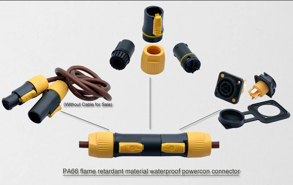 potência chama-retardador conector de energia industrial