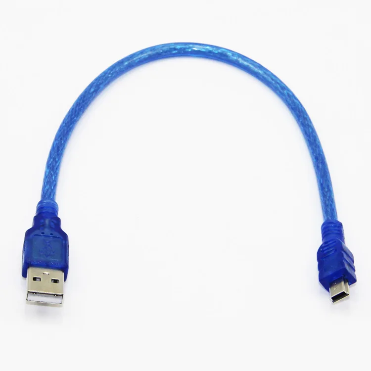 Bochara Mini 5P USB кабель USB 2,0 Тип A штекер для Mini 5P Мужской кабель для передачи данных двойное экранирование(фольга+ Плетеный) 30 см 50 см 1 м