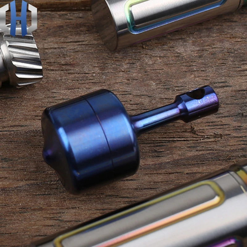 

Top Seal bottle Titanium Alloy Waterproof Canister Pills Can Gyro Capsule Bottles EDC Outdoor Tool