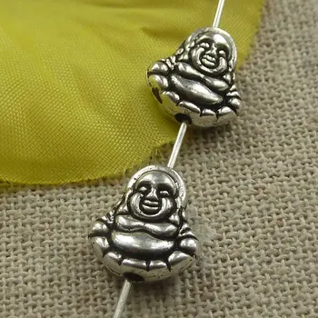 

195 pieces tibetan silver the Buddha spacers 11x10x5mm #4488