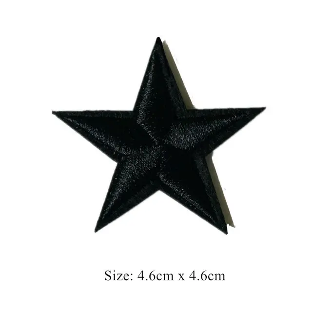 10pcs Navy Blue Stars White Edge Embroidered Patches Sew Iron On Badges 9cm  For Dress Clothes Diy Appliques Craft Decoration - Patches - AliExpress
