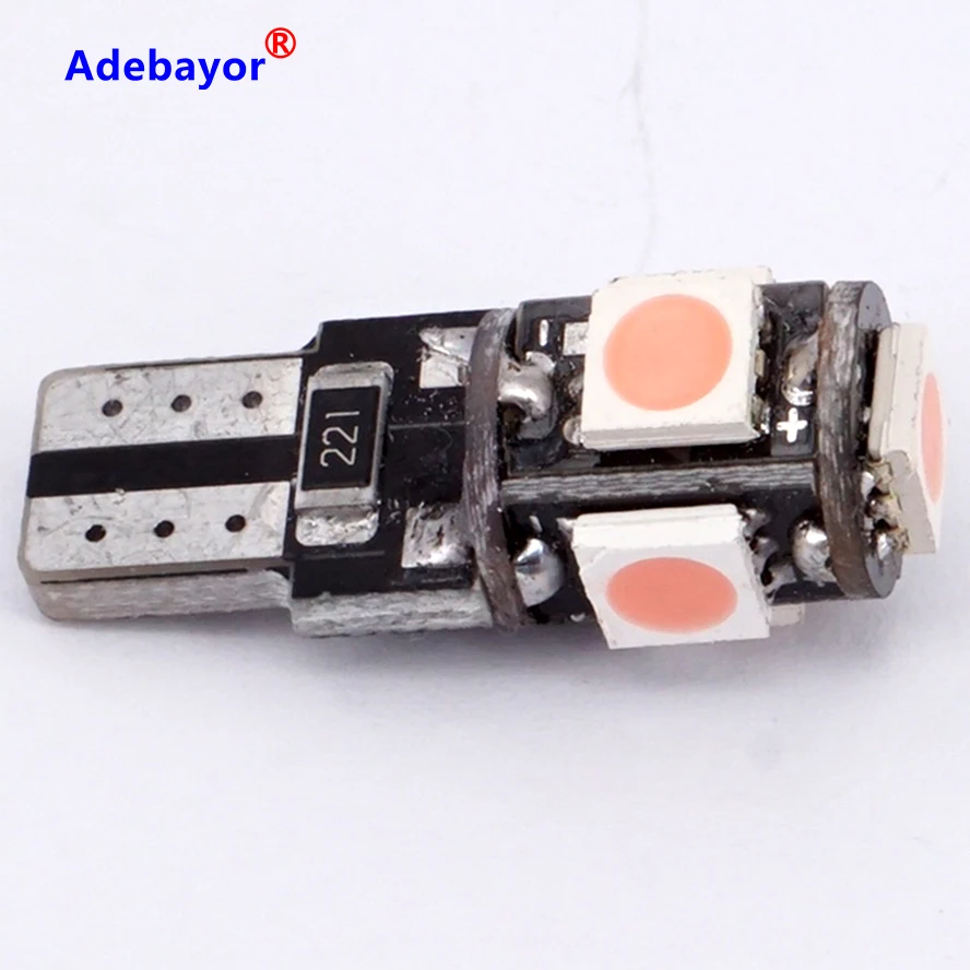 Новинка белая лампа T10 5050 SMD 5 LED W5W 194 без ошибок 20 шт./лот функция Canbus