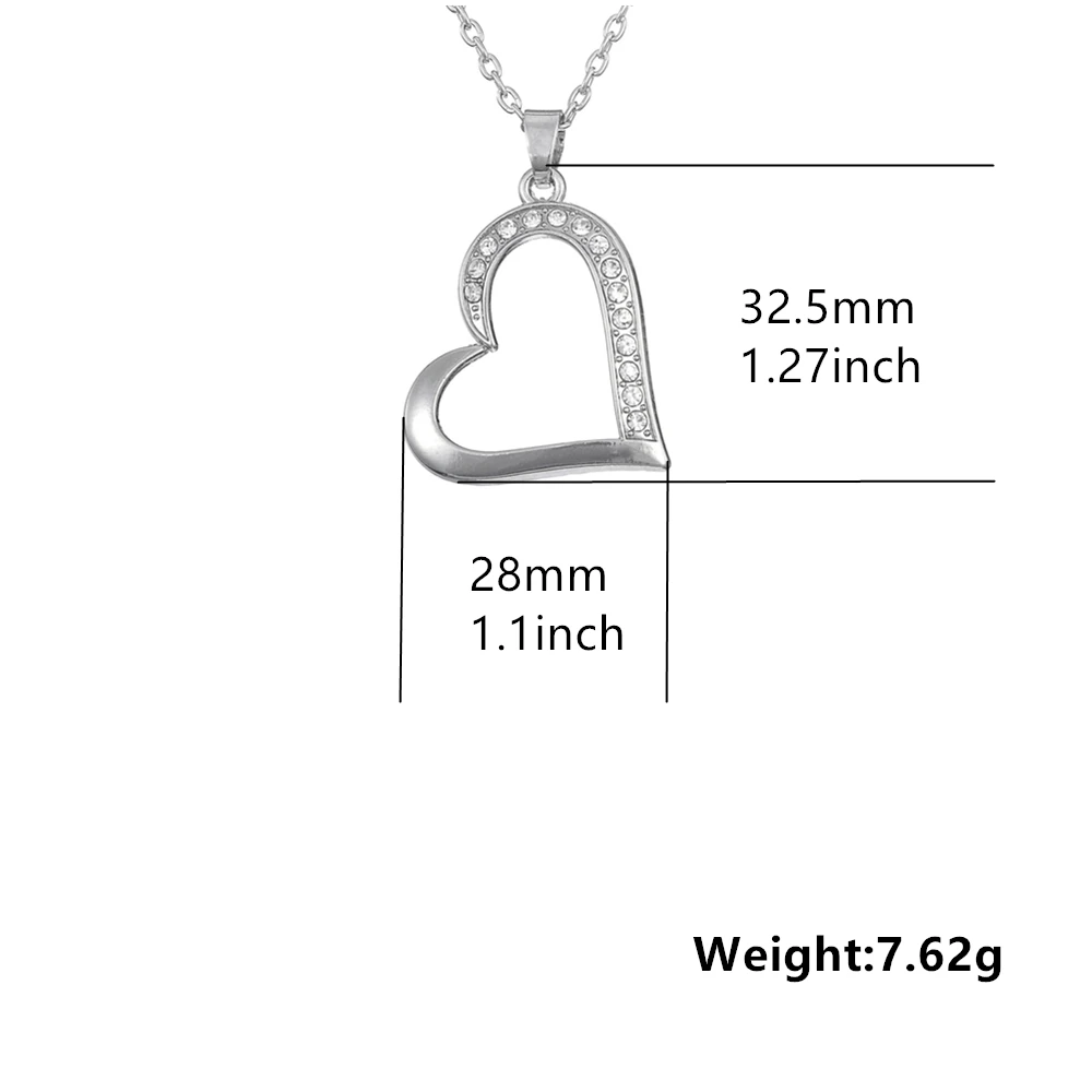 My shape Clear кулон в виде сердца со стразами ожерелье романтический подарок для