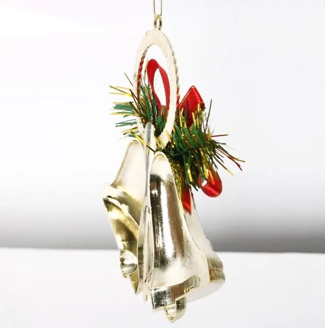 Подвесные колокольчики украшения для рождественской елки подвесные колокольчики вечерние украшения колокольчики поделки на Рождество 15 см золото Прямая