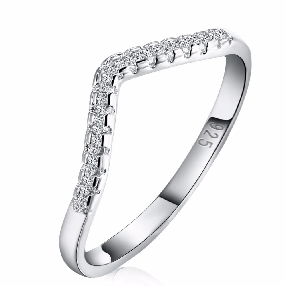 Fashion trend of pure silver ring high jewelry with zircon simple classic ring elegant charm
