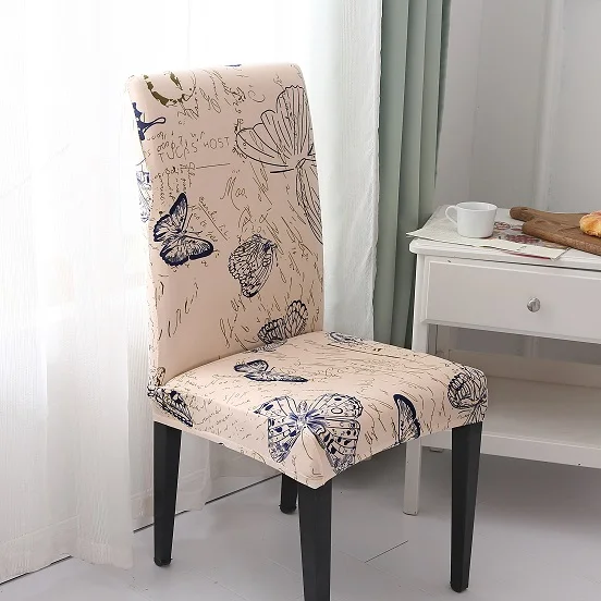 Универсальный размер, несколько узоров, растягивающиеся чехлы на стулья, спандекс, для украшения дома в гостиной, столовой - Цвет: Chaircoverpatterned9