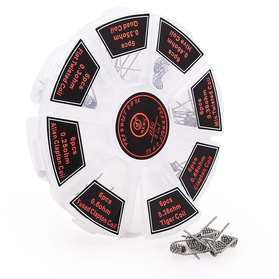 MKWS ni80 8 in 1 Wire Box Electronic Cigarette Atomizer Tank RDA RBA RTA Wire Core Replacement Wire (3)
