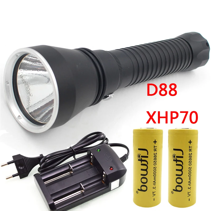 Litwod Z25D88 светодиодный фонарик для дайвинга, фонарь, CREE XLamp XHP70, 5000лм, включение/выключение, подводный, под водой, 150 м, IPX8 - Испускаемый цвет: Option B