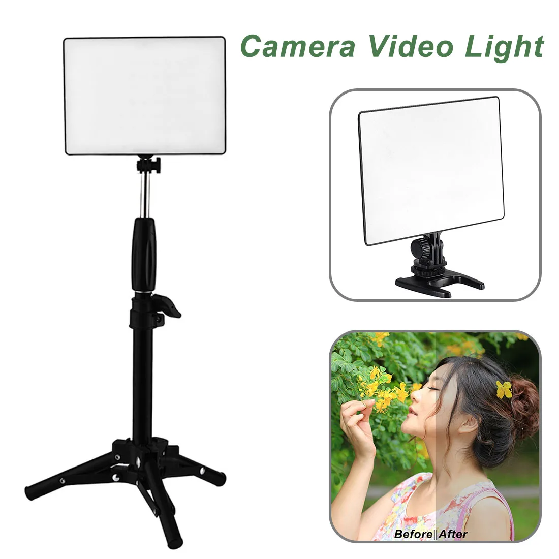 

YN300 air YN-300 air Pro LED Camera Video Light video Photography Light+AC Power Adapter charger kit For Canon Nikon