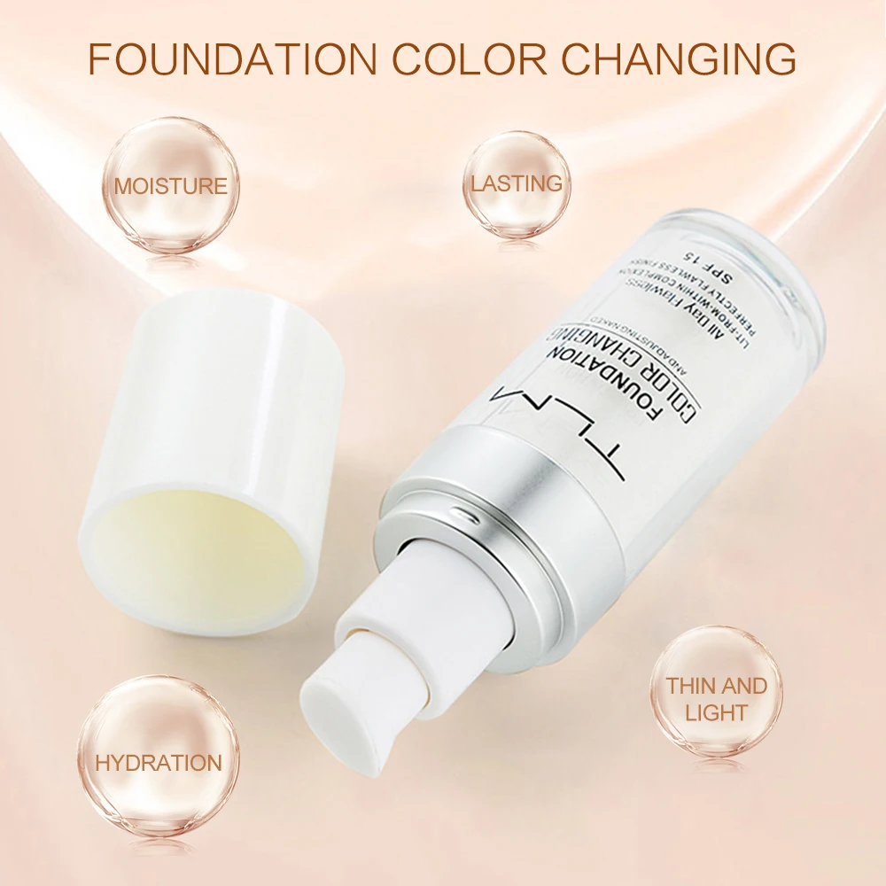 

30ml Color Changing Liquid Foundation Makeup Change To Your Skin Tone By Just Blending TSLM1