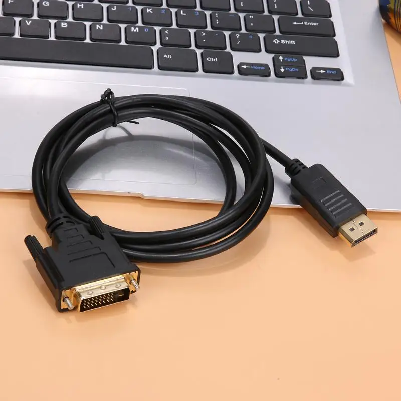 1,8 м Thunderbolt DP Мужской к DVI-D Мужской конвертер шнур поддерживается 1080P Full HD DisplayPort к DVI Кабель-адаптер для HDTV