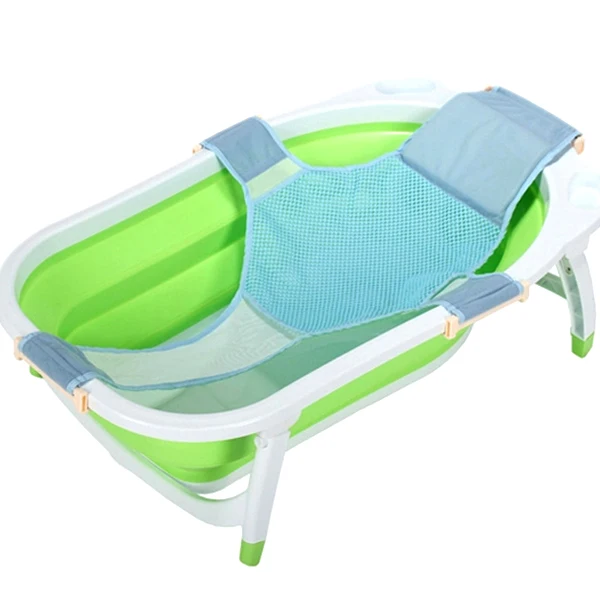 Новая детская сетчатая Ванна сетка для сиденья Поддержка слинг Младенческая Ванна гамак Регулируемая дышащая душевая сетка
