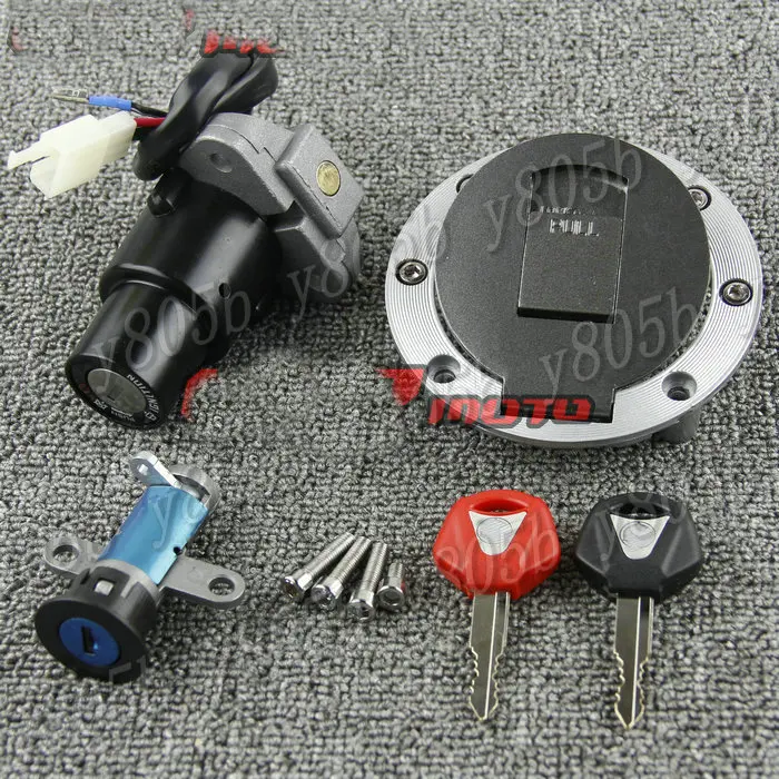 

Motorcycles Ignition Switch Gas Cap Seat Key Lock Set For Yamaha TZR 125 TZM150 TZR150 TDM850
