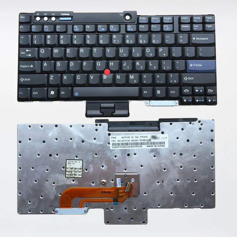  Laptop keyboard For Lenovo IBM ThinkPad X60 X60S X61 X61S T400 T60 T61 English keypad keys Replacem