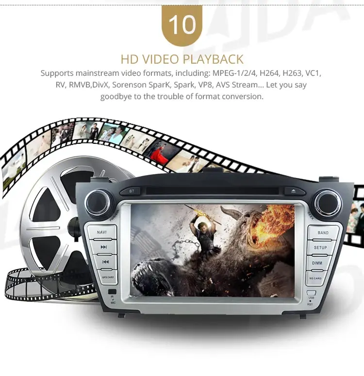 Clearance LJDA Android 9.1 Car dvd player for Hyundai Tucson/IX35 2011 2012 2013 2 Din Car Radio gps navigation stereo multimedia WIFI RDS 12