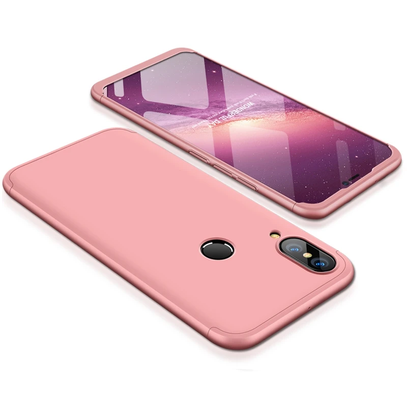 Для Huawei P20 lite случае P20 Lite твердый переплет ПК Матовая 360 полная защита бампер чехол для Huawei P20 Lite nova/3e задняя крышка - Цвет: Rose Gold