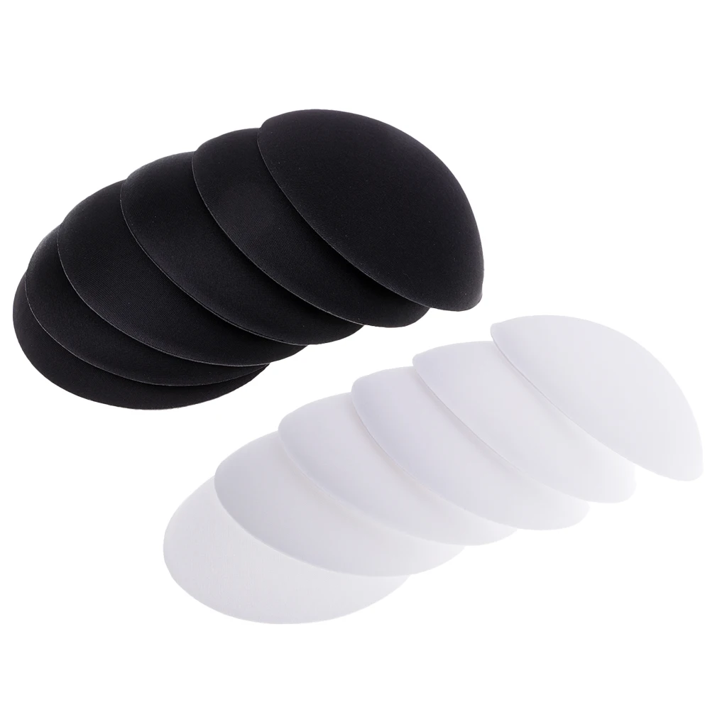 

6 Pairs Bra Pads Bikini Inserts Sponge Women Swimsuit Padding Sponge Foam Breast Enhancer Black + White