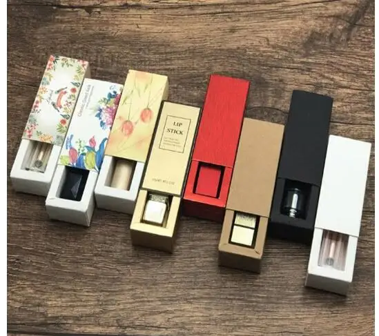 

10pcs/lot Lip Balm Tube Packaging Carton Box Lipstick Tube Carton DIY Tool 27*27*88mm