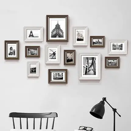 Фоторамки с растительным узором, набор для домашнего декора, 13 шт./компл., комбинация держателей для фотографий для семьи, многофункциональная фоторамка - Цвет: xiwen jianzhuhuaxin
