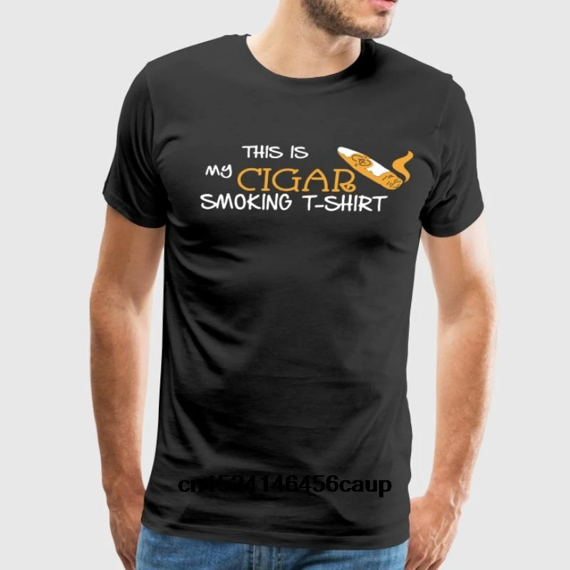 

100% Cotton O-neck Custom Printed Men T shirt Cigar Smoking Shirt Women T-Shirt