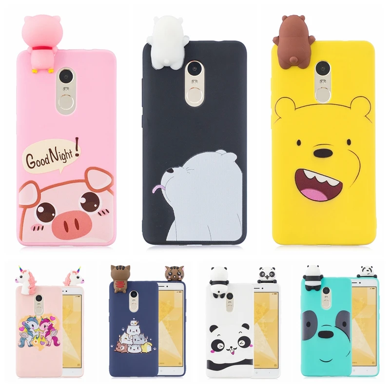 

etui Xiaomi Redmi Note 4 Case Cover on Xiomi Redmi Note 4X Painted 3D Panda Unicorn Silicone Case for Funda Redmi Note 4 4X Case