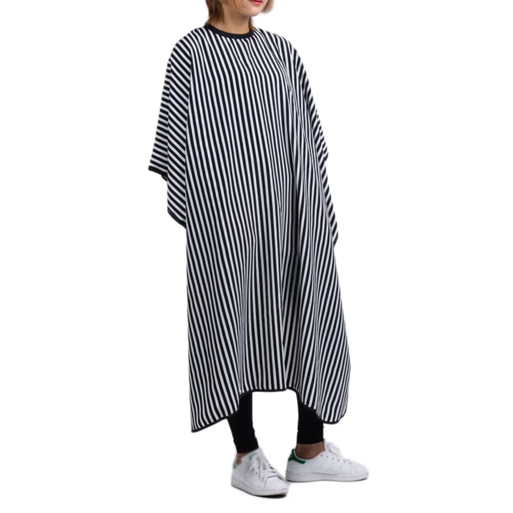 popfeel Excellent Quality Striped Polyester Cutting Hair Cloth Salon Barber Cape Hairdressing Hairdresser Apron Haircut capes popfeel Excellent Quality Striped Polyester Cutting Hair Cloth Salon Barber Cape Hairdressing Hairdresser Apron Haircut capes