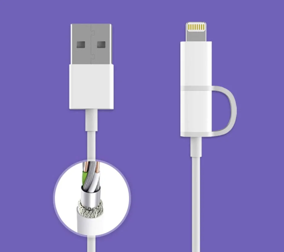 Сертифицированный ZMI MFI кабель для iPhone Lightning/Micro USB кабель для передачи данных 2 в 1 кабель для зарядного устройства для iPad samsung huawei