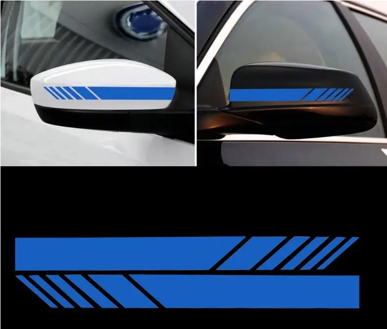 

2pcs Rearview Mirrors Stripe Decals Car Styling Stickers Scratches Covers Automobiles Decorating Accessories