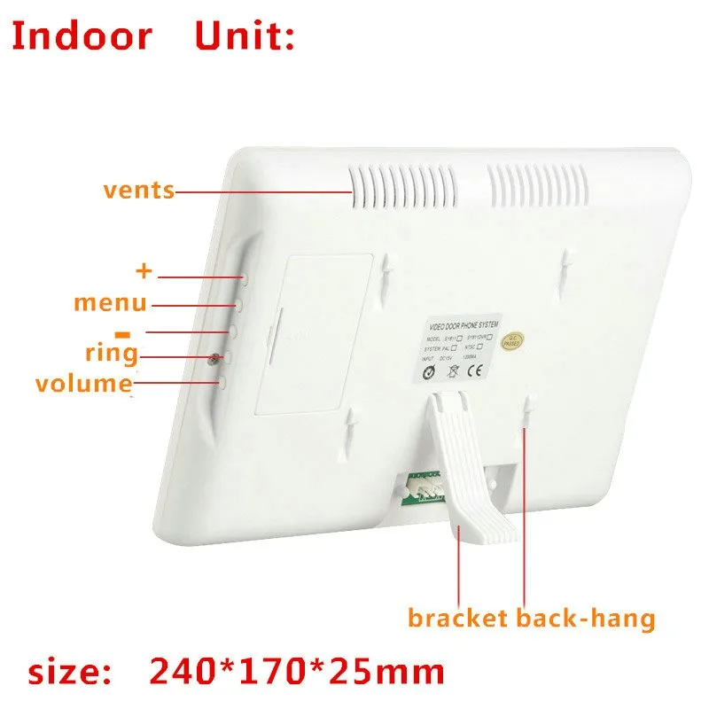 Yobangsecurity 7 "inch lcd RFID пароль телефон видео домофон Системы wth ИК-Камера 1000 ТВ линии дистанционного Система контроля доступа