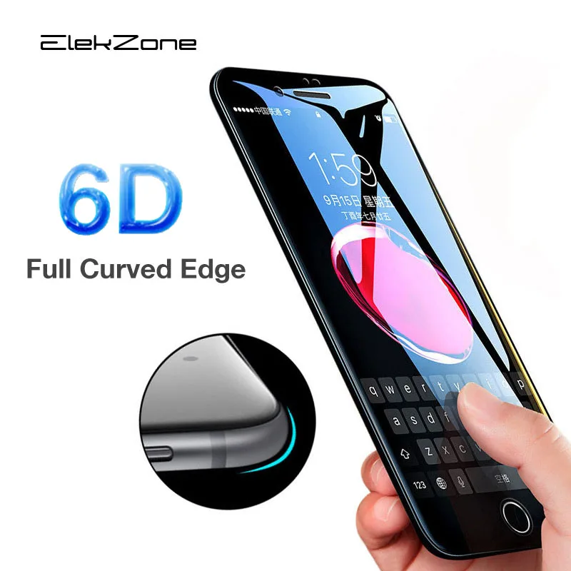 

Full Cover Tempered Glass For iPhone 8 plus 6D Glass Screen Protector For iPhone 8 + plus Glass Protection Film For iPhone 8plus