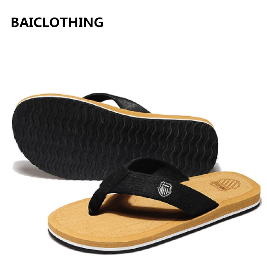 

BAICLOTHING Men's Summer flip flops Beach Sandals for Men Flat Slippers non-slip flip flops male casual flip flops chancletas