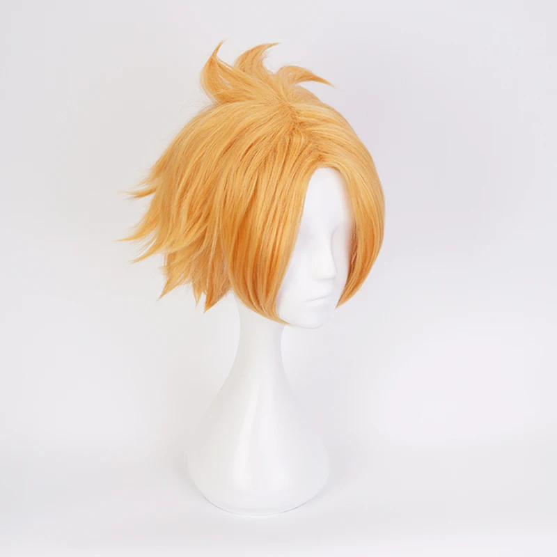 Короткий парик My Hero Academia Kaminari Denki Золотой косплей костюм Boku no термостойкие