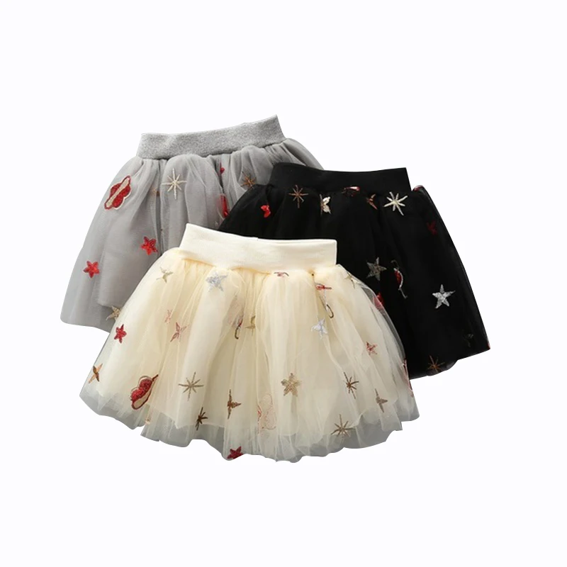 

Rlyaeiz Fluffy Soft Tulle Girls Tutu Skirt 2019 Summer Fashion Sequined Patchwork Girls Skirts for 12M-9Y Kids Ball Gown Skirt