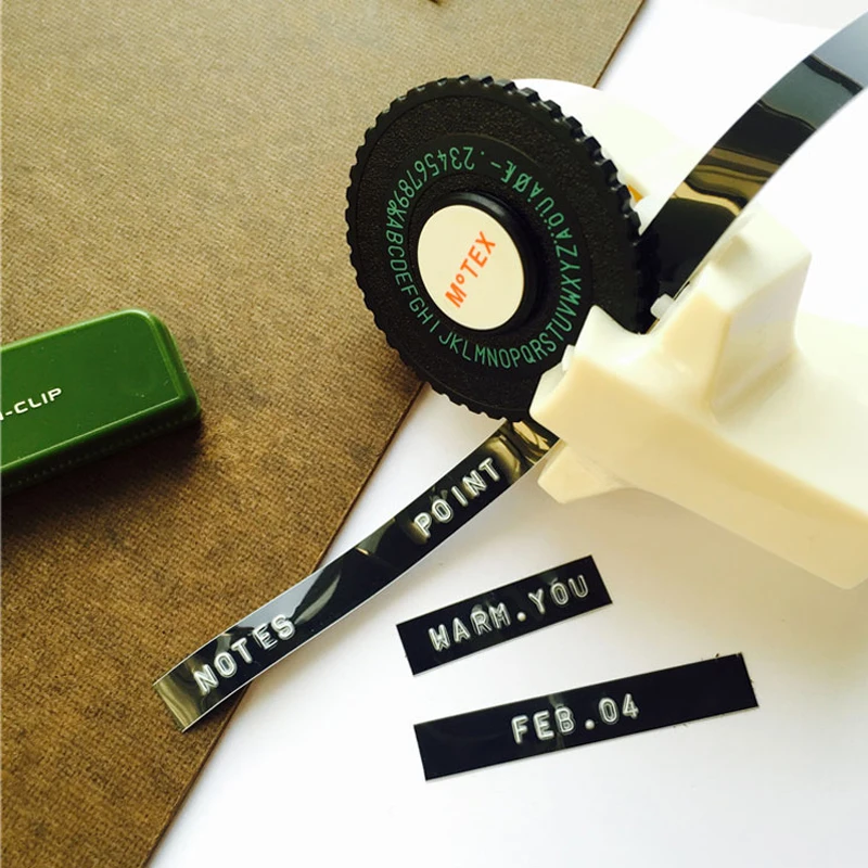 

motex label maker Manual typewriter DIY cutting embossing tag machine tape decoration scrapbooking Korean stationery