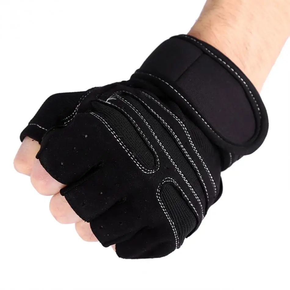 2x Weight Lifting Gym Gloves Training Fitness Wrist Wrap Sports Exercise Workout