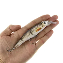 Multi articulado lifelike minnow isca de pesca 12cm 16.5g swimbait wobblers isca de baixo pique muskie poleiro peixe isca chocalho