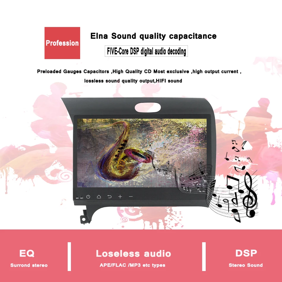 Excellent 10.1" 2din Android 9.0 4GB RAM 64GB ROM 4G DAB Car DVD Radio GPS Player For Kia Cerato 3 Forte 2013-2017 With Bluetooth AUX MAP 3