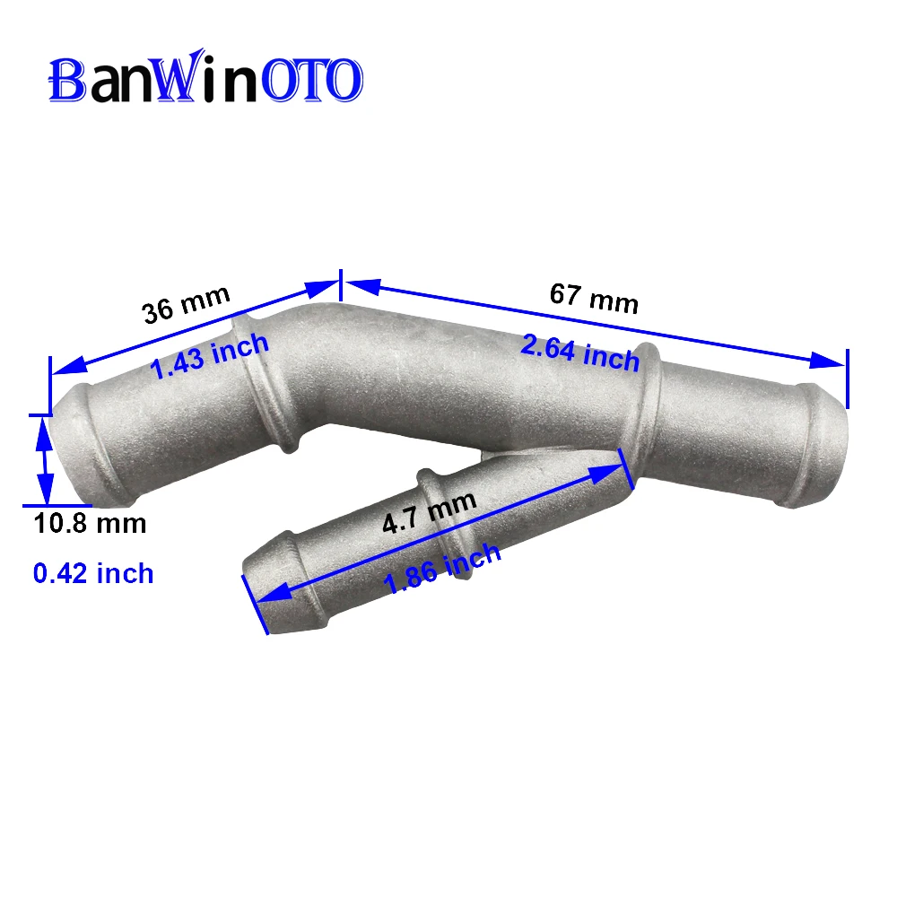Алюминиевый сплав охлаждения хладагент Т-образный шланг соединитель для MK4 Golf Jetta Bettle A3 S3 TT 1,8 T 1J0 121 087E 1J0 122 109AQ