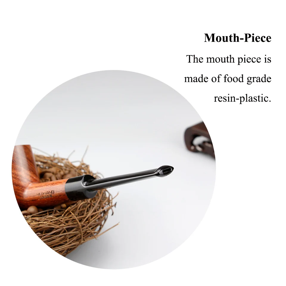 Classic Rosewood Smoking Pipe with Wood Holder 9mm filter Wooden Pipe Straight Tobacco Pipe 10 tools free