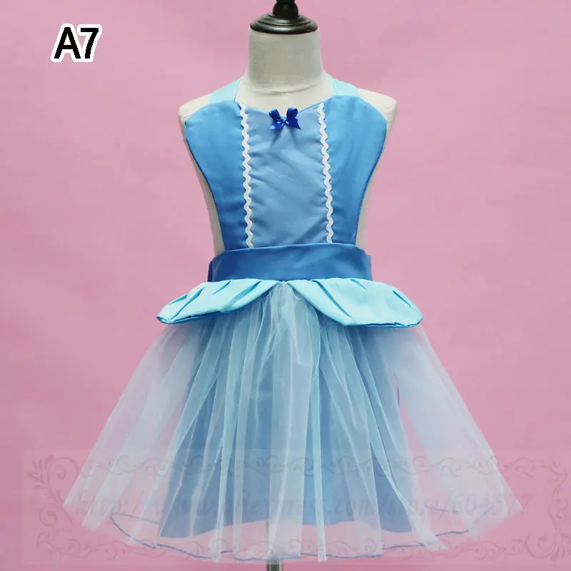 Costumes for Girls Mermaid Snow White Elsa Costume Minnie Anna Cosplay Princess Tutu Apron for Halloween Christmas Easter Party - Цвет: A7