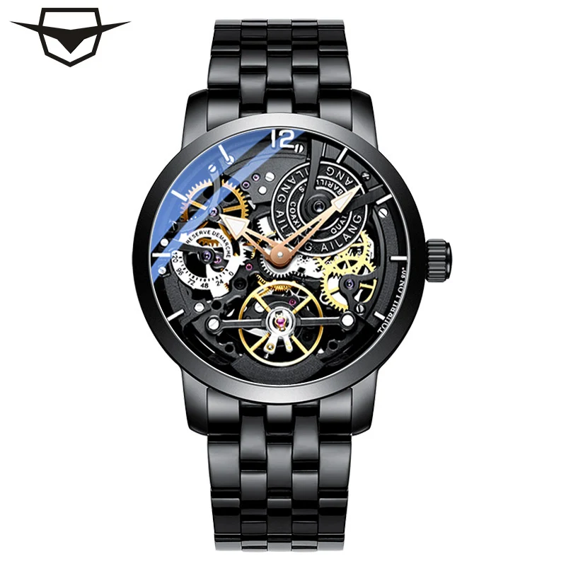 AILANG новинка 2019 механические часы для мужчин водонепроницаемые Tourbillon