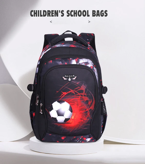 Mochila escolar con estampado de fútbol para niño y adolescente, morral de  anime, bolsa de viaje