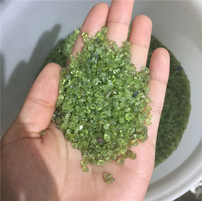 100g pretty natural olivine tumbled stones and minerals healing