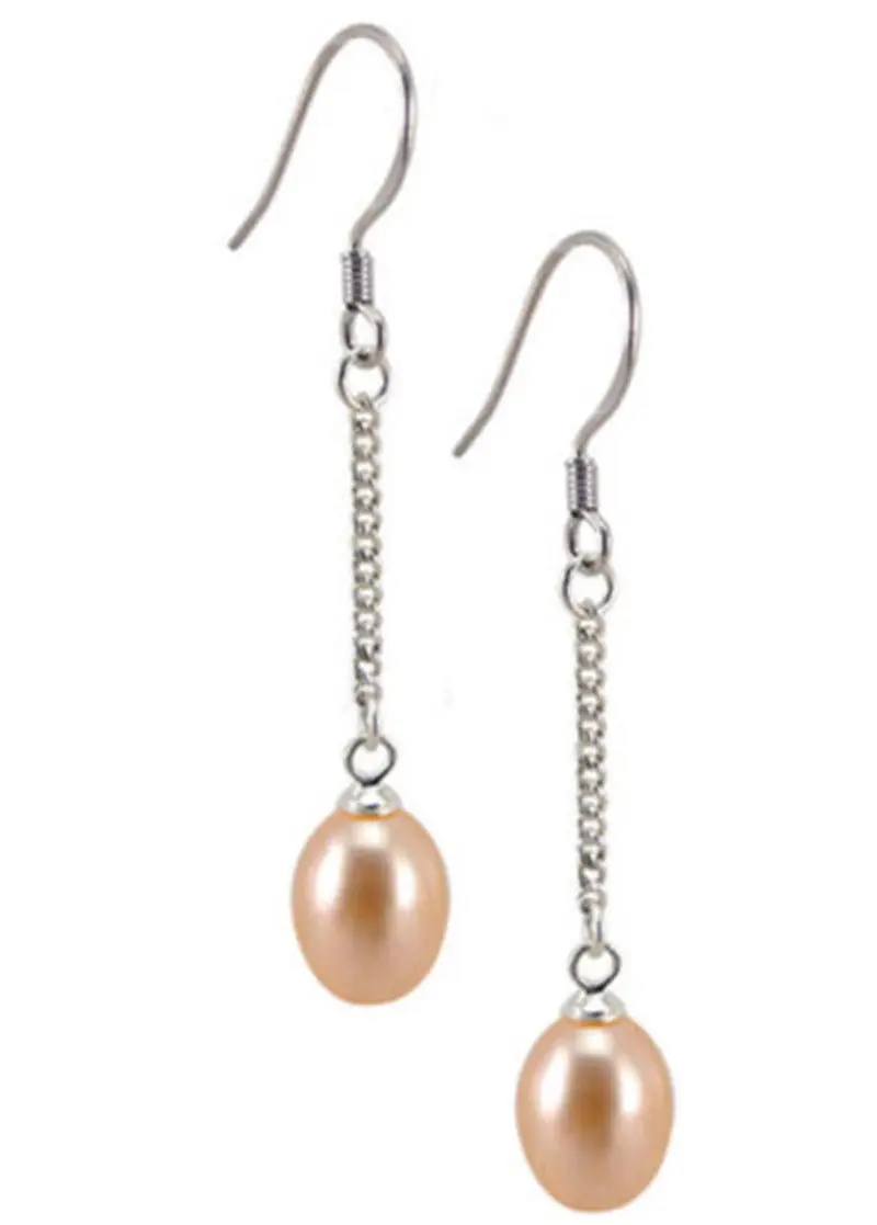 Оптовая цена 16new ^ 7 8 мм розовые жемчужные серебряные серьги AAA +|pearl magnetic earrings|pearl