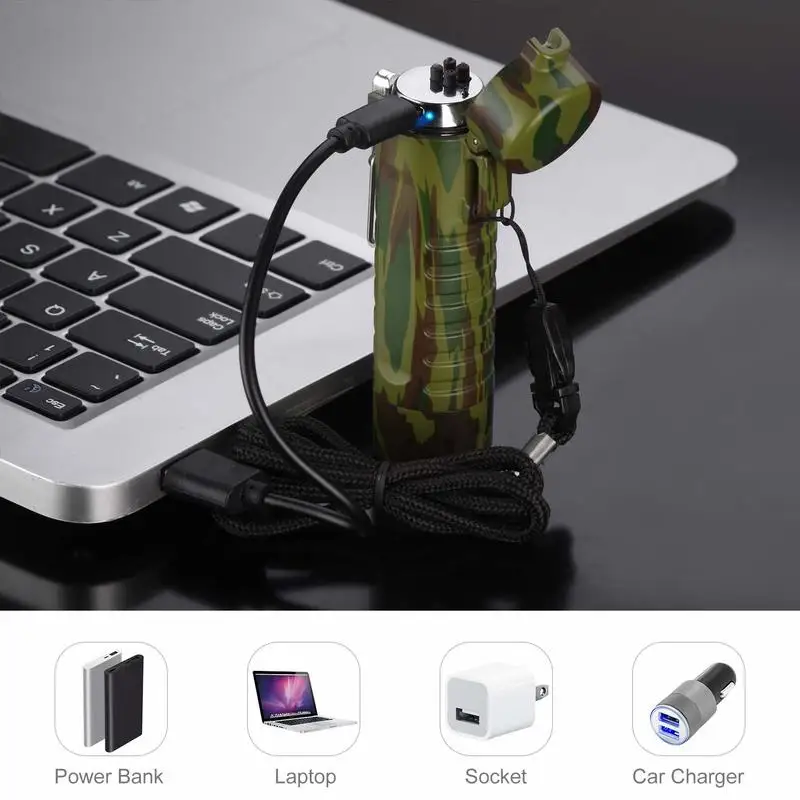 Yooap двойной arc USB Перезаряжаемый флэш светильник Светильник er для курения барбекю