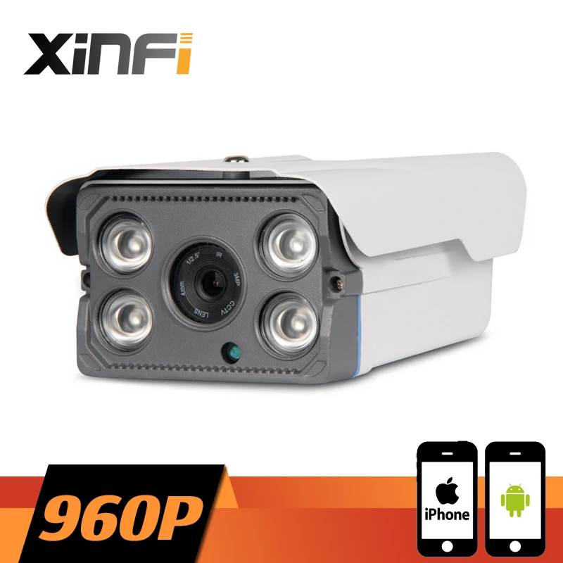 Xinfi 1280*960 P видеонаблюдения ip-камера ночного видения Открытый Водонепроницаемый сети P2P hd камеры видеонаблюдения 1.3 МП Onvif 2.0 шт. и телефон