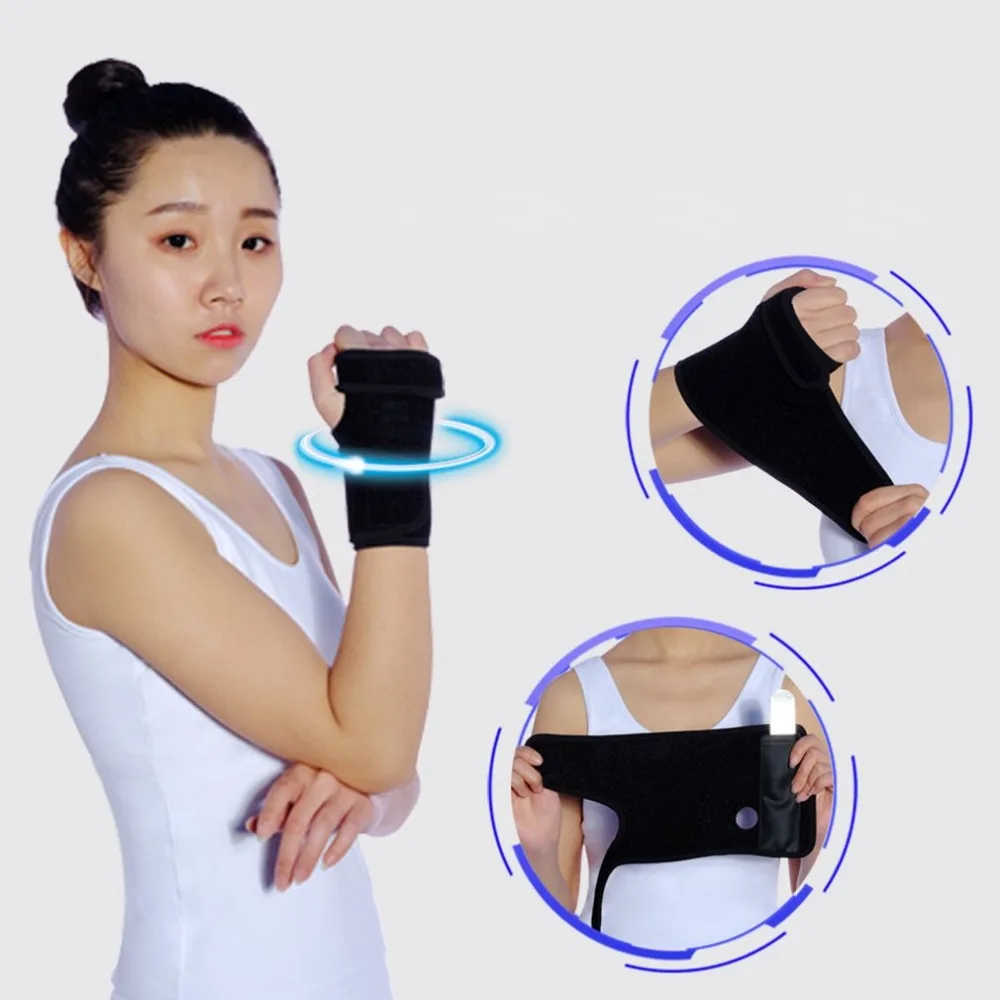 1 Pair Outdoor Sports Cycling Gloves Steel Plate Wrist Brace Support