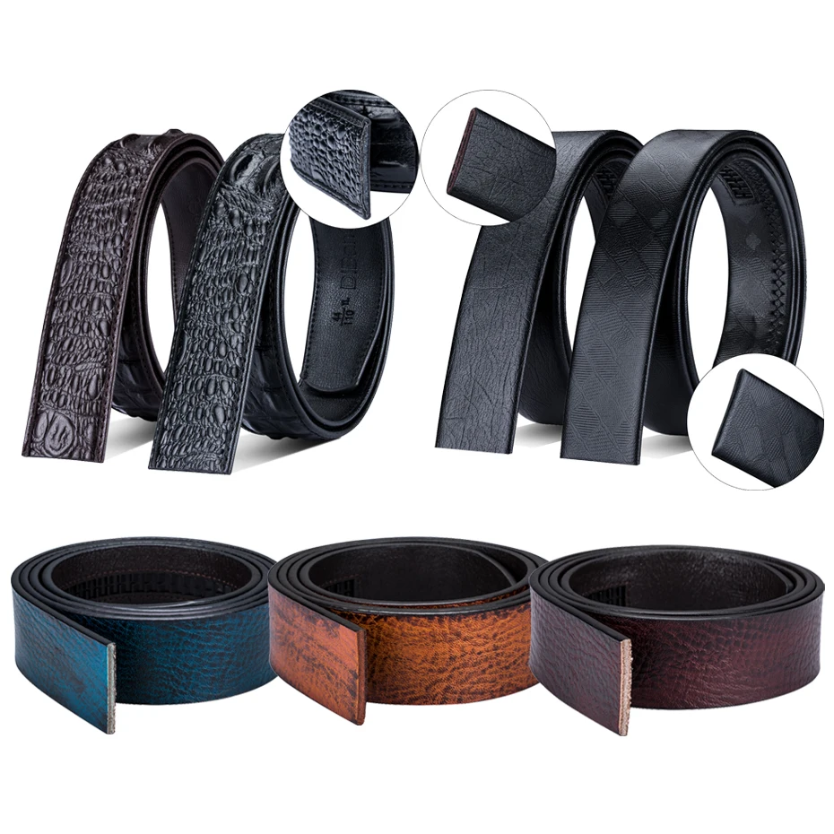 DiBanGu Cowhide Belt Strap Leather Belt Straps No Buckle Genuine Leather Belts Automatic Buckle Belt For Men Wholesale Hot